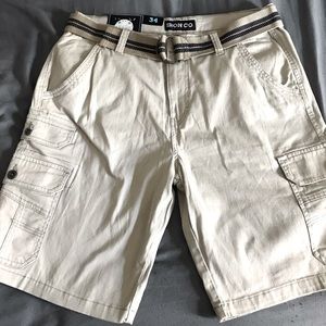 New with tags men’s cargo shirts, brand is iron co size 34